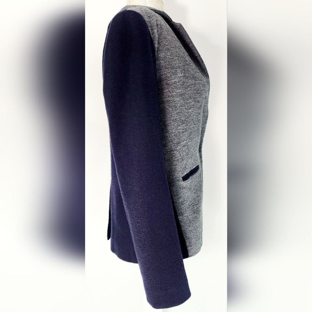 J.Crew Cotton/ Wool Color Block Button Up Blazer - image 4